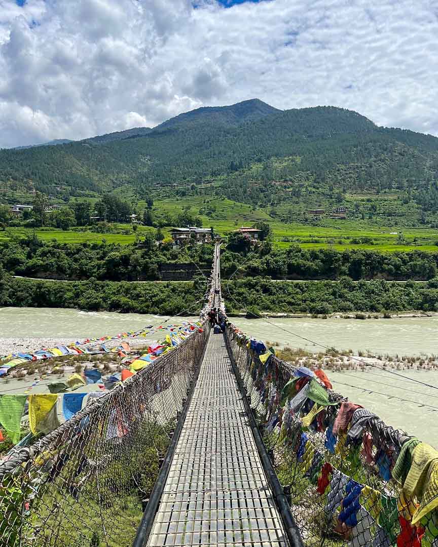Longest Suspension Bridge. Punakha Suspension Bridge