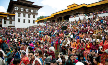 People from all walks of life gather during Thimphu Tshechu Festival Tour