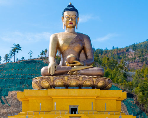 Visit to Largest Bhudha Statue during the 9 Days Bhutan Tour.