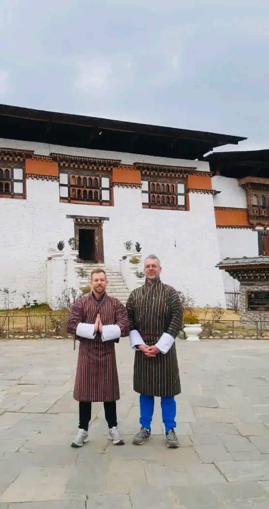 David and his friend during 3 Days Bhutan Trip