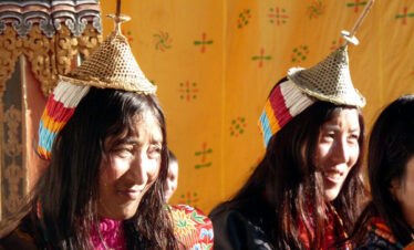 Gasa Tshechu festival is one of the eveny where people from Nomadic village laya gather to celebrate