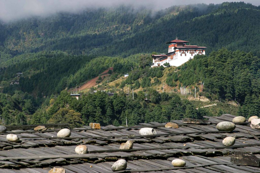 Jakar Dzong in Bumthang duirng 15 days Bhutan Tour