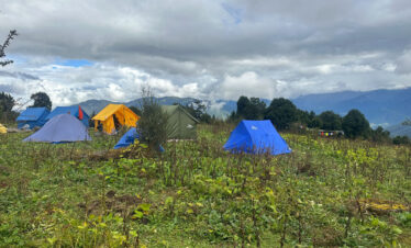 2nd day of the Trek at Jangchulakha Campsite