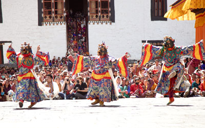 Mask Dance performed during Thimphu Drupchen