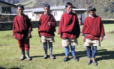 Merak and Sakteng Trek. The nomads of eastern Bhutan. The trek begins from this area.