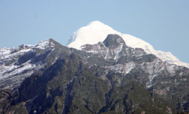 View of mountain duirng Jumolhari Mountain Festival