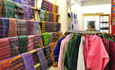 Stacks of Kira, the national dress of Bhutan
