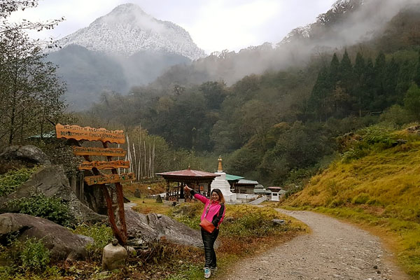 Entrance to Gasa Hot Spring, welcoming visitors with natural beauty and tranquility.