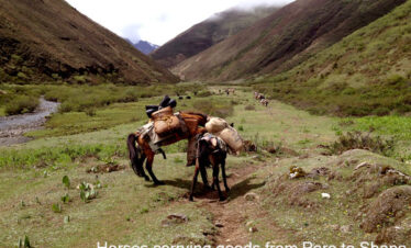 Jomolhari Trek in Bhutan start of the trek from Shana Paro