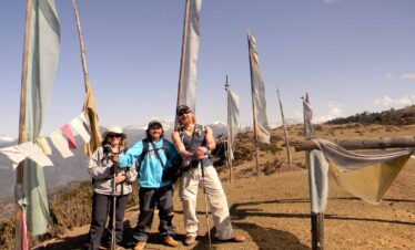 Tourist with Guide during Dhur Hot Spring Trek