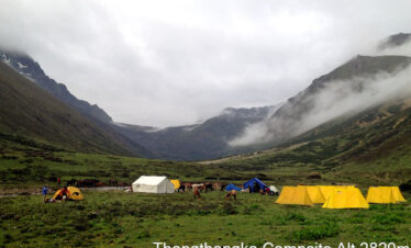 Day 6 halt at Thangthangka Campsite