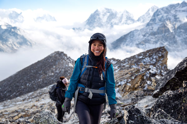 Tourist on the 15th day of Snowman Trek in Bhutan