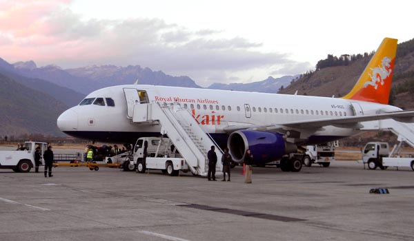 Bhutan Flights from Bangkok to Paro. This is Paro International Airport