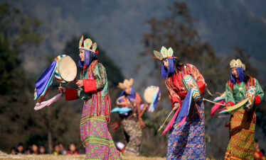 local performing dance during Druk Wangyal Festival