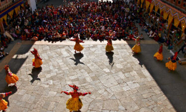 Mask dances duirng Zhemgang Festival Tour
