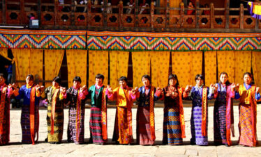 zhungdra dance performed by elderly duirng Zhemgang Festival Tour