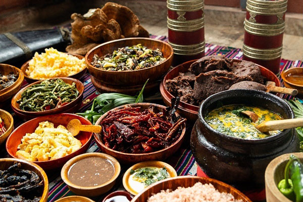 Mixed of Bhutanese dish