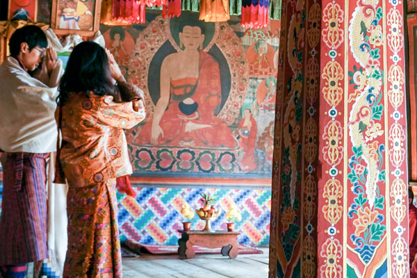 Bhutan Honeymoon Tour. Couple from China visiting Bhutan for Honeymoon.