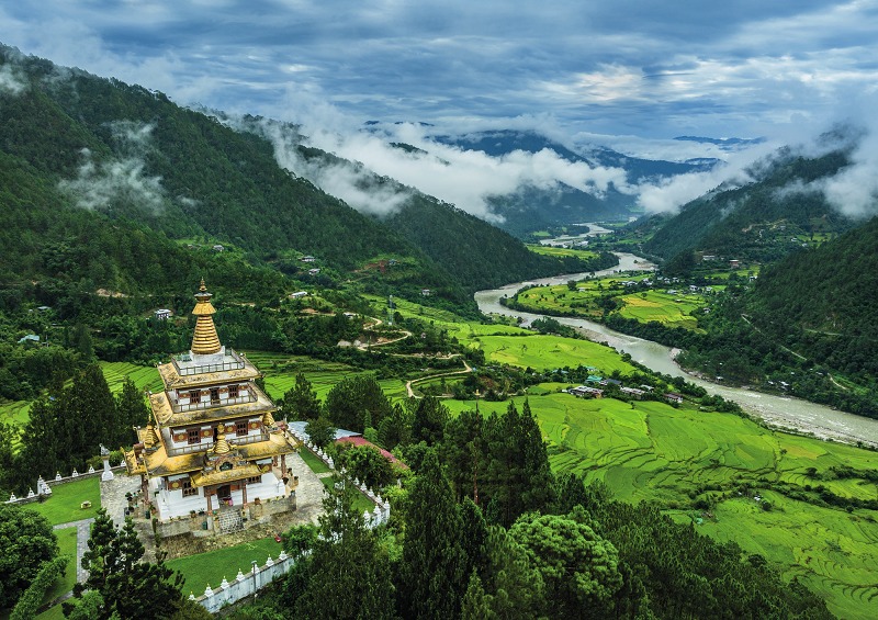 The best time to Visit Bhutan is spring when flower blooms and forest are covered with greenaries