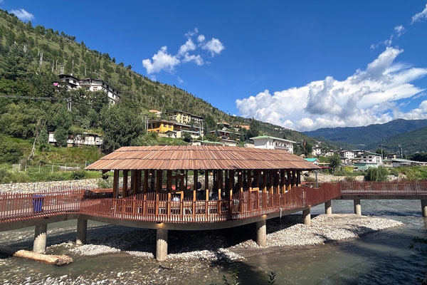 Floating bridge and cafe