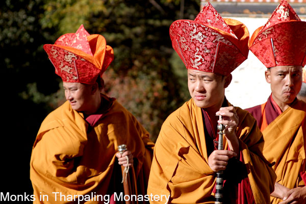 Monks in Tharpaling Monastery