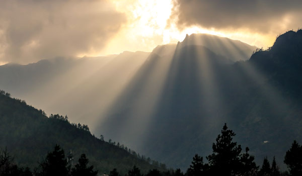 Sunset in Bhutan