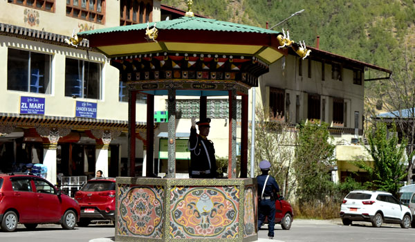 Traffic police in Thimphu