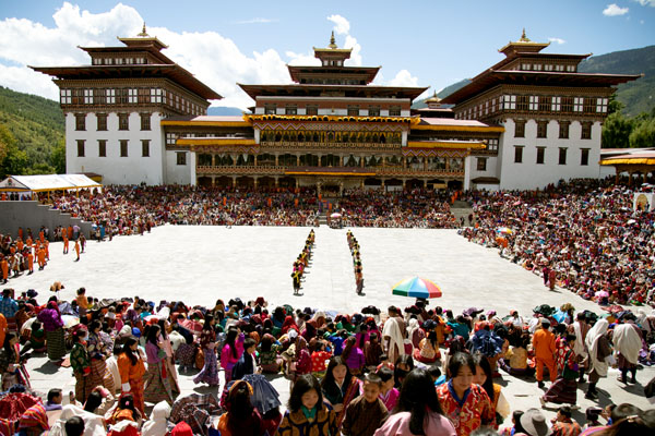 Traditional Dance performed at Trashi Cho Dzong during Thimphu Festival