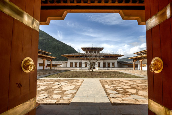 Bhutan Spirit Sanctuary courtyard