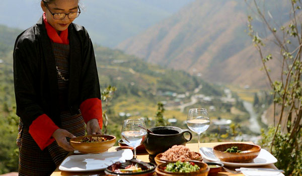 Bhutanese Local Cuisine at Postcard Dewa