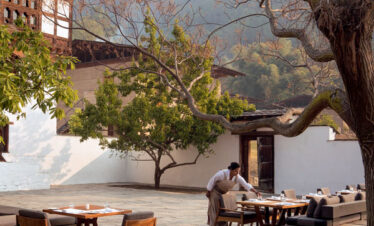Punakha Lodge Terrace and Main Farmhouse