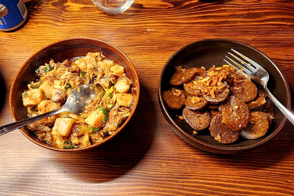 Sausage and mix vegetable