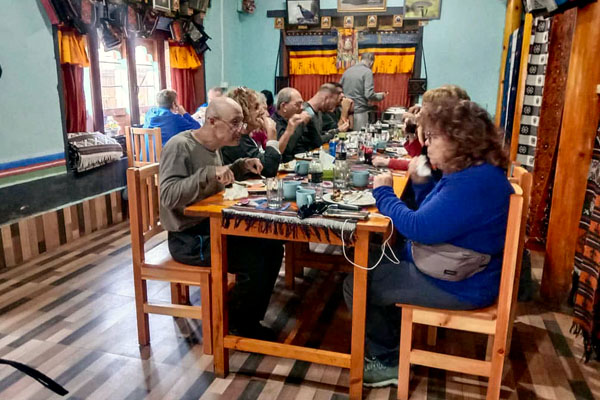 A deliciuous lunch served to the tourist