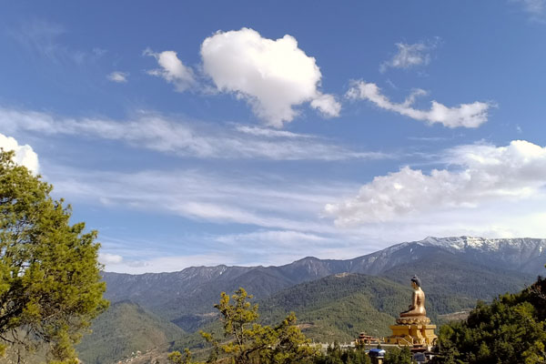 A view of Buddha Point from Kuensel Phodrang Park