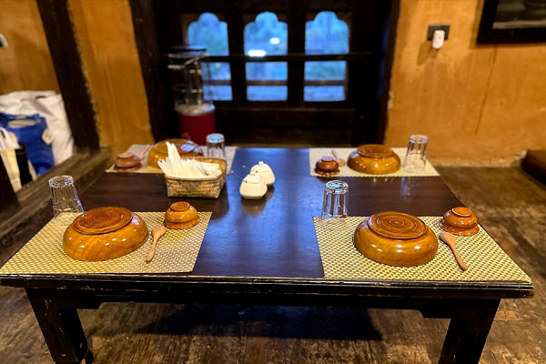 Beautifully set dining table