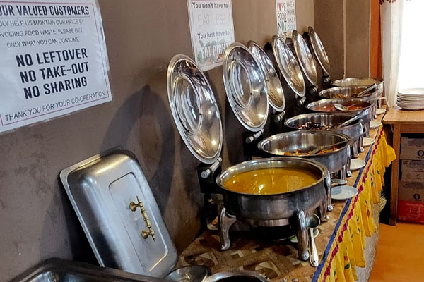 Buffet all set to serve
