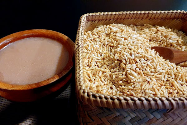 Butter Tea and Roasted Rice or suja and zaw