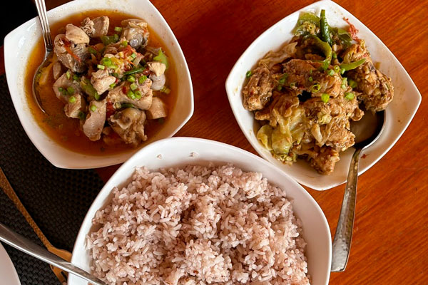Chicken Curry with red rice
