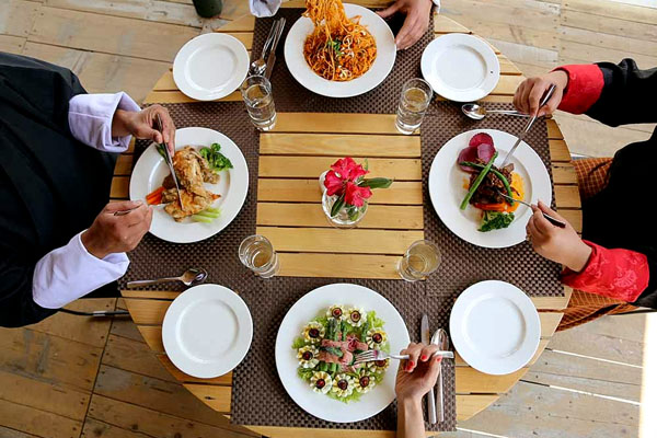 Dining outside by trying different menu