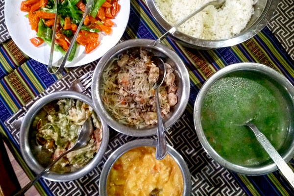 Lunch served at Ajang Yongba Restaurant