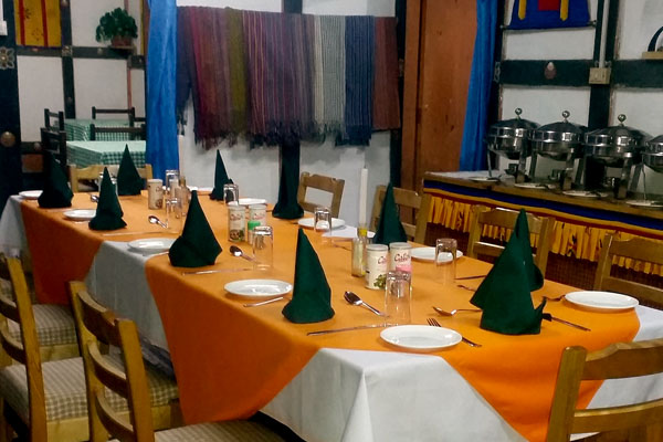 Neat and clean decorated dining table