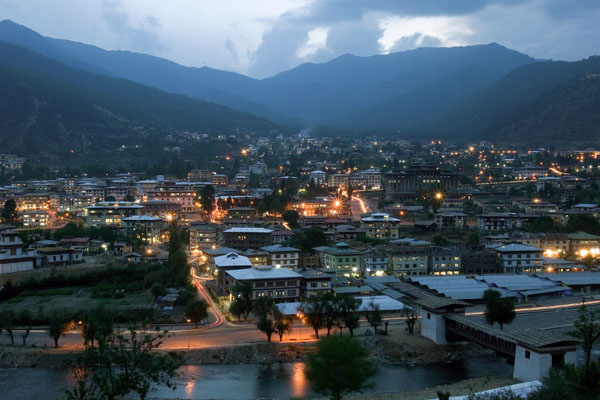 Thimphu Town Night view