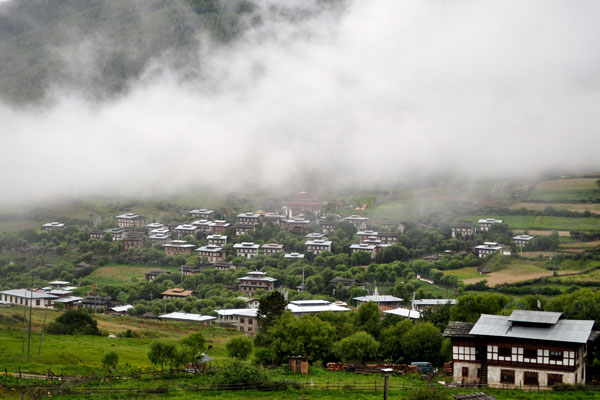 Scenic views of Bumthang Valley