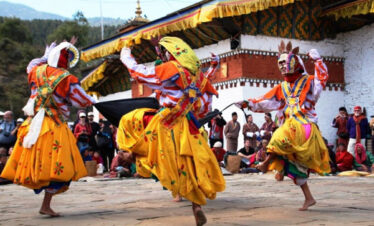 Prakhar Duchhoed festival in Bumthang that showcase mask dance