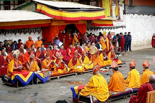 Ritual Ceremony before the Tshechu is held