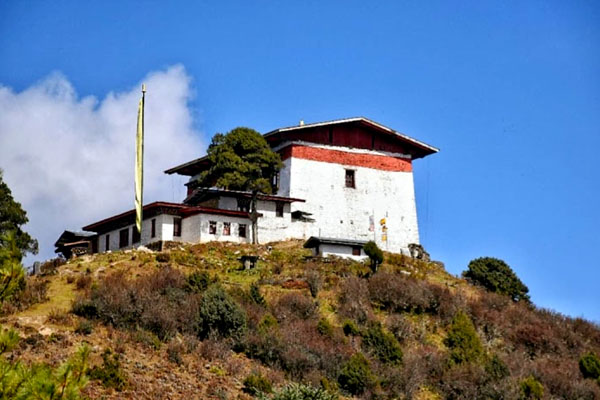 The majestic Jele Dzong in Paro