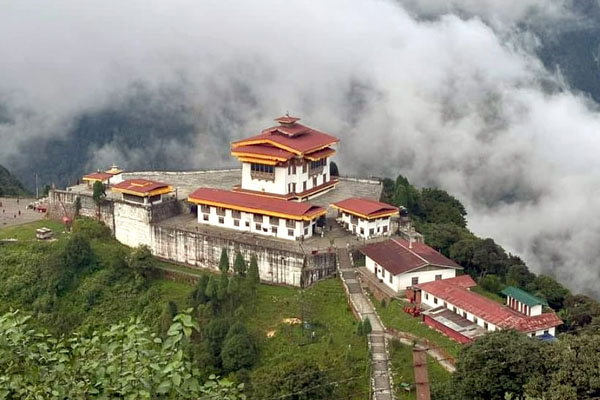 Stunning view of Yongla Goenpa in Pemagatshel