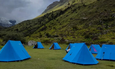 Campsite at base of Jomolhari duirng soi yaksa Trek